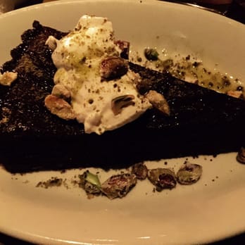 Gjelina - Pistachio chocolate tart.  Needs a scoop of gelato with it - New American Near Me - Venice, California