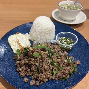 Thai Basil - Spicy mint leave with beef, my favorite - Thai Near Me - Fullerton, California Thai Basil - Spicy mint leave with beef, my favorite - Thai Near Me - Fullerton, California