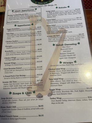 Menu photo 5 Molly Maguires Jim Thorpe, PA