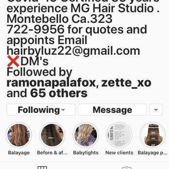 Mg Hair Studio - hairby_luz new e-mail - Hair Salons Near Me - Montebello, California Mg Hair Studio - hairby_luz new e-mail - Hair Salons Near Me - Montebello, California