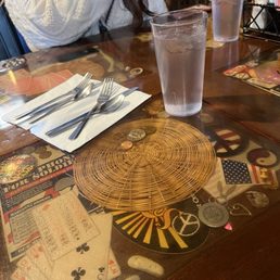Table with memorabilia