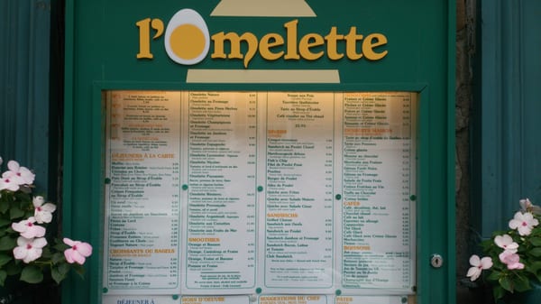 Menu photo 8 Cafe Bistro L'omelette Quebec City, QC Menu photo 8 Cafe Bistro L'omelette Quebec City, QC