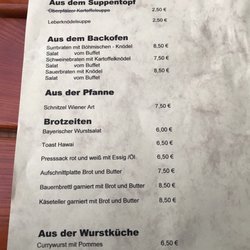 Campingplatz Gaisweiher - Speisekarte