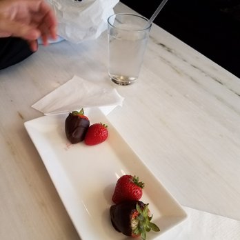 La Dolce Vita Spa - Our chocolate covered strawberries after 90minutes of work. Drinks offered to us - either water or champagne. - Massage Near Me - Long Beach, California La Dolce Vita Spa - Our chocolate covered strawberries after 90minutes of work. Drinks offered to us - either water or champagne. - Massage Near Me - Long Beach, California