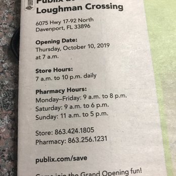 Publix - New Publix information - Drugstores Near Me - Davenport, Florida