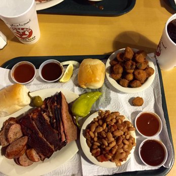 Feedstore BBQ - 3 meat combo with fried okra and spicy pinto beans - Barbeque Near Me - Southlake, Texas Feedstore BBQ - 3 meat combo with fried okra and spicy pinto beans - Barbeque Near Me - Southlake, Texas