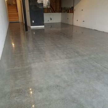 Light Grey Stained And Polished Concrete Floors Yelp Light Grey Stained And Polished
