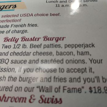 Big Daddy's Burgers - Discription of Belly Buster - Burgers Near Me - Duluth, Minnesota
