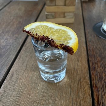 La Taqueria - Mezcal shot - Tacos Near Me - Tulum, ROO