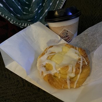 Hilligoss Bakery - Delicately Flaky & Delicious Cream Cheese Danish And a small drip coffee with a caramel hazelnut blend. - Bakeries Near Me - Brownsburg, Indiana