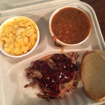 Eli's BBQ - Findlay - Pulled pork sandwich with beans and macaroni - Barbeque Near Me - Cincinnati, Ohio Eli's BBQ - Findlay - Pulled pork sandwich with beans and macaroni - Barbeque Near Me - Cincinnati, Ohio