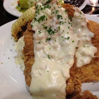 Nick's On 2nd - Boneless buttermilk fried chicken with mashed potatoes, corn, and a biscuit - New American Near Me - Long Beach, California Nick's On 2nd - Boneless buttermilk fried chicken with mashed potatoes, corn, and a biscuit - New American Near Me - Long Beach, California