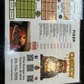 Cheezy - Menu - Pizza Near Me - Dearborn, Michigan