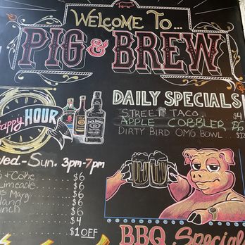 Pig & Brew - Daily special's board - Barbeque Near Me - Richmond, Virginia