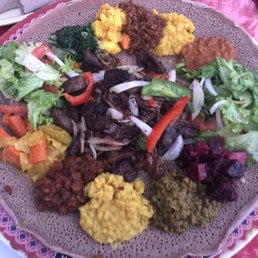 Veggie combo and beef tibes Veggie combo and beef tibes