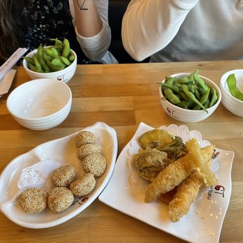 Sushi Taku - Sesame balls & shrimp tempura - Japanese Near Me - Chicago, Illinois Sushi Taku - Sesame balls & shrimp tempura - Japanese Near Me - Chicago, Illinois