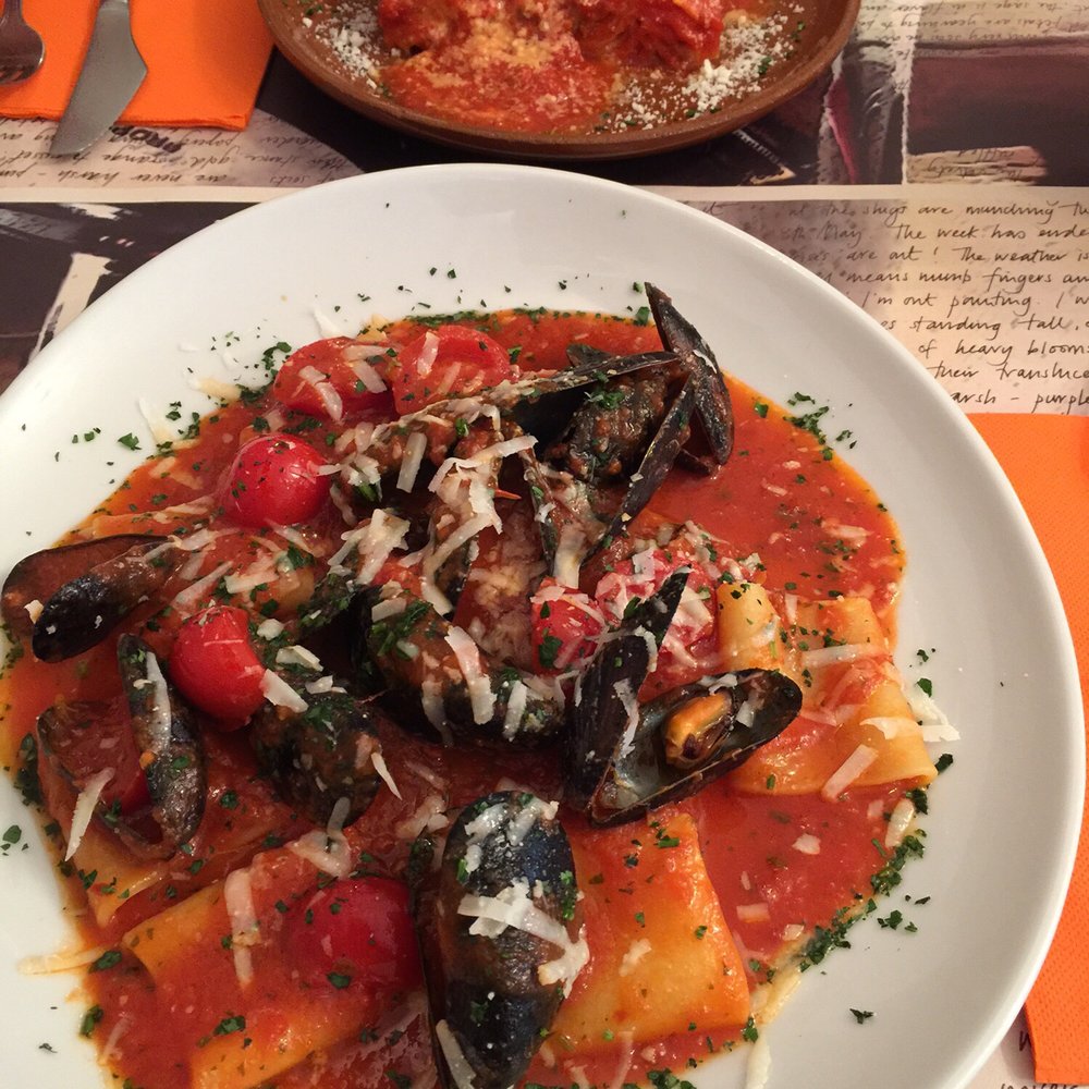 Bistró al 133 - Really good food! For a nice price. I had the home made pasta with mossels and tomato. - Bistros Near Me - Rome, RM Bistró al 133 - Really good food! For a nice price. I had the home made pasta with mossels and tomato. - Bistros Near Me - Rome, RM
