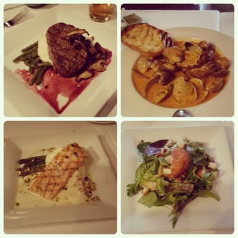 Neumanali - Dinner for two! Goat Cheese Salad, Clams, Filet and Salmon. - New American Near Me - Hayward, California