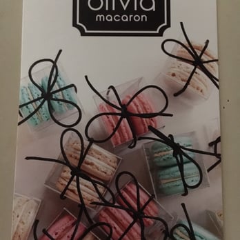 Olivia Macaron - Back of discount card - Macarons Near Me - Washington, DC, District of Columbia