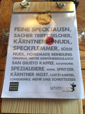 Menu photo 1 Schrittesser Speck & Bar Vienna, 9 Menu photo 1 Schrittesser Speck & Bar Vienna, 9
