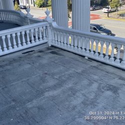 Koala Roofing - Before Koala Roofing removed our railing, after assuring us that they had a flashing they would use around the posts.