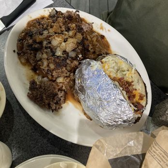Old Jody's Restaurant - Hamburger steak with grilled onions and brown gravy and baked potato - American Near Me - Temple, Texas
