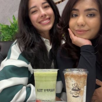 Happy Tea - two besties with two cute drinks - Bubble Tea Near Me - Bakersfield, California