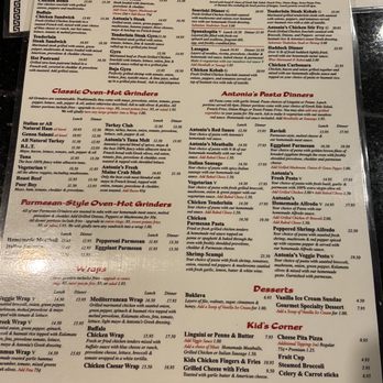 Antonia's Pizzeria - Menu! - Pizza Near Me - Freeport, Maine