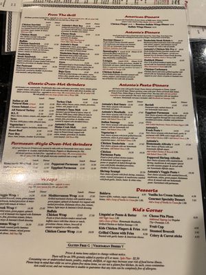 Menu photo 1 Antonia's Pizzeria Freeport, ME