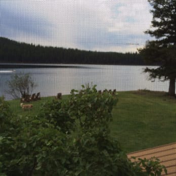 Holland Lake Lodge - View from Room Four - Hotels Near Me - Condon, Montana Holland Lake Lodge - View from Room Four - Hotels Near Me - Condon, Montana