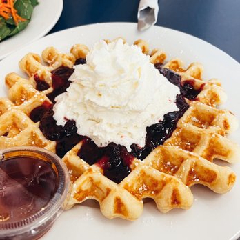 Eatology - a plate of waffles with whipped cream and berries - Cafes Near Me - Vernon, British Columbia Eatology - a plate of waffles with whipped cream and berries - Cafes Near Me - Vernon, British Columbia