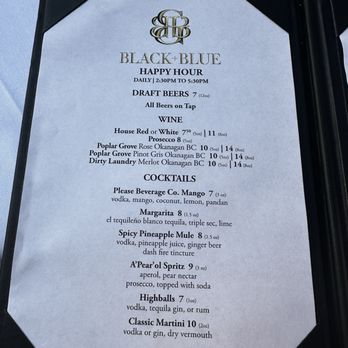 The Roof - Happy Hour Menu - Seafood Near Me - Vancouver, British Columbia