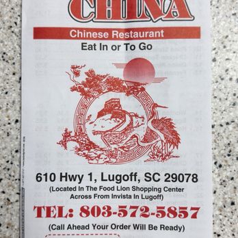 Golden China - Menu Cover - Pg. 1 - Chinese Near Me - Lugoff, South Carolina Golden China - Menu Cover - Pg. 1 - Chinese Near Me - Lugoff, South Carolina