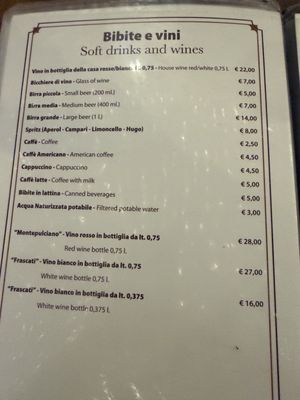 Menu photo 4 Er Faciolaro Rome, RM