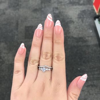 Envie Nail Lounge - Acrylic overlay on my natural nails- Zebra French - Nail Salons Near Me - Arcadia, California Envie Nail Lounge - Acrylic overlay on my natural nails- Zebra French - Nail Salons Near Me - Arcadia, California