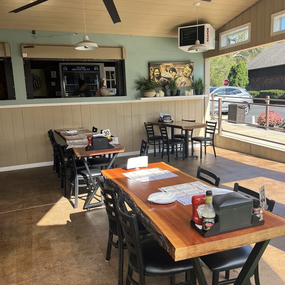 Covered outdoor seating Covered outdoor seating