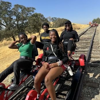Rail Explorers - Amador Division - Getting ready for the downhill trip back to the yard! - Tours Near Me - Ione, California Rail Explorers - Amador Division - Getting ready for the downhill trip back to the yard! - Tours Near Me - Ione, California