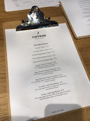 Menu photo 8 Caffeine Roasters Tampa, FL