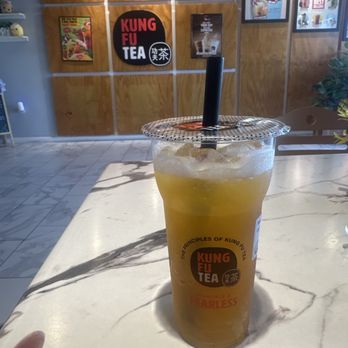 Kung Fu Tea - Passion fruit GT with Mango popping - Bubble Tea Near Me - Snellville, Georgia Kung Fu Tea - Passion fruit GT with Mango popping - Bubble Tea Near Me - Snellville, Georgia