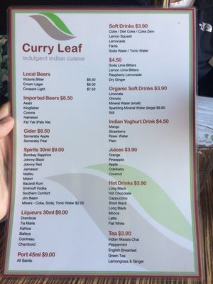 Menu photo 5 Curry Leaf Cafe Elwood, VIC