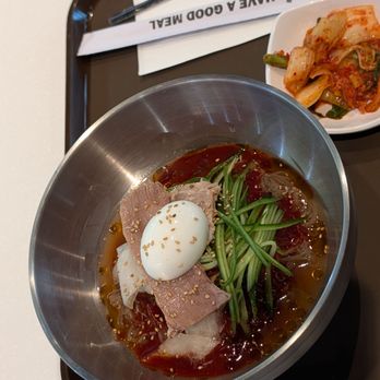K Food Lounge - Bibim nemyeong - spicy cold noodles - Korean Near Me - Los Angeles, California K Food Lounge - Bibim nemyeong - spicy cold noodles - Korean Near Me - Los Angeles, California