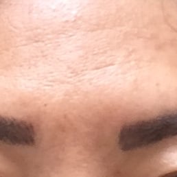 Kathy's work of art on my eyebrows.