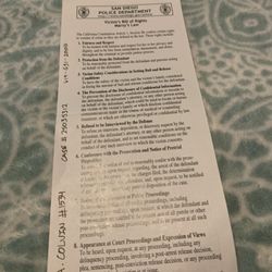 San Diego Police Department Eastern Division - San Diego Police Department, Victim's Bill of Rights MARSY'S LAW