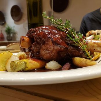 Pylos - Arni kotsi me meli, me mikra psita lahanika (braised lamb shank) - Greek Near Me - New York, New York Pylos - Arni kotsi me meli, me mikra psita lahanika (braised lamb shank) - Greek Near Me - New York, New York