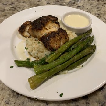 Lighthouse Kitchen + Bar - Catch is the day (Grouper on Risotto with Asparagus) - Fresh & Delicious - Seafood Near Me - Marathon, Florida Lighthouse Kitchen + Bar - Catch is the day (Grouper on Risotto with Asparagus) - Fresh & Delicious - Seafood Near Me - Marathon, Florida
