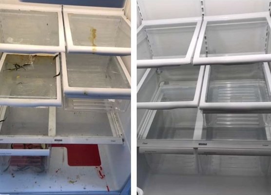 2023 Fridge Cleaning - Before and after fridge cleaning for recurring client. Including Before & After Oven cleaning for recurring client.