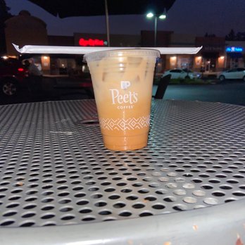 Peet's Coffee - Pumpkin Oat Milk Latte! +1 shot - Coffee & Tea Near Me - Elk Grove, California