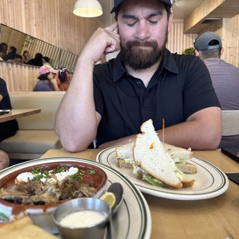 Madi - Egg Salad Sandwich and White Bean Shakshuka - Breakfast & Brunch Near Me - San Diego, California Madi - Egg Salad Sandwich and White Bean Shakshuka - Breakfast & Brunch Near Me - San Diego, California