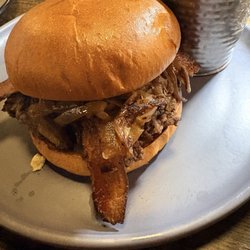 Sanctum 1791 - Black and bleu smash burger AMAZING