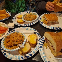 New Orleans Sandwich - Jambalaya, seafood gumbo, mufelatta, shrimp po boy